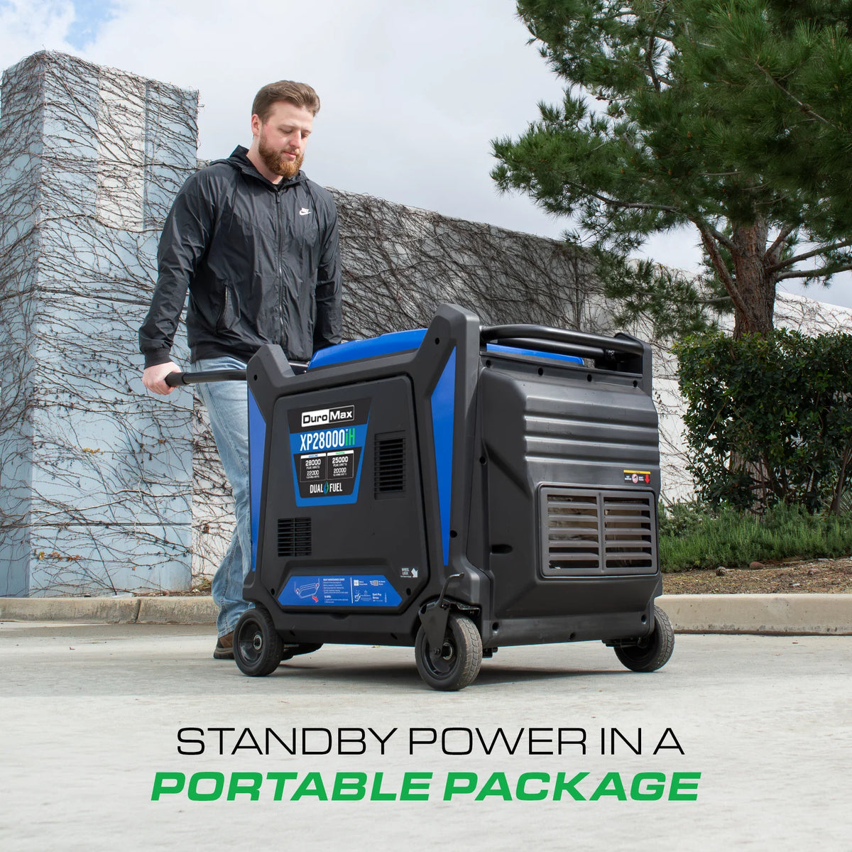DuroMax 28,000 Watt V-Twin Dual Fuel Portable Digital Inverter Generator