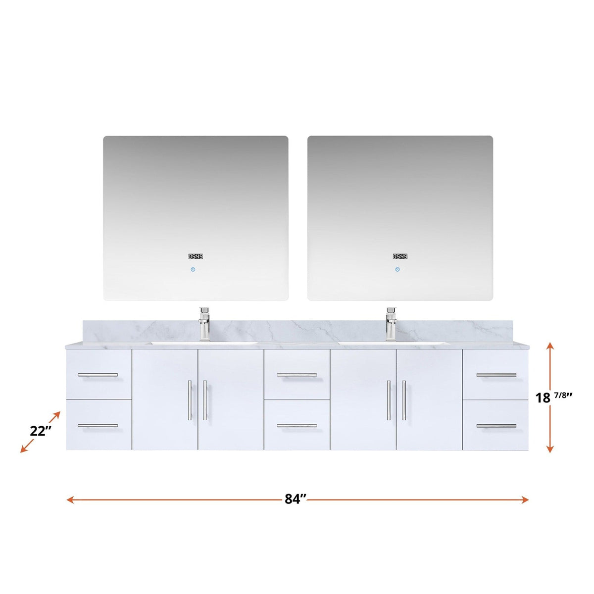 Geneva  84" x 22" Double Bath Vanity - Backyard Provider