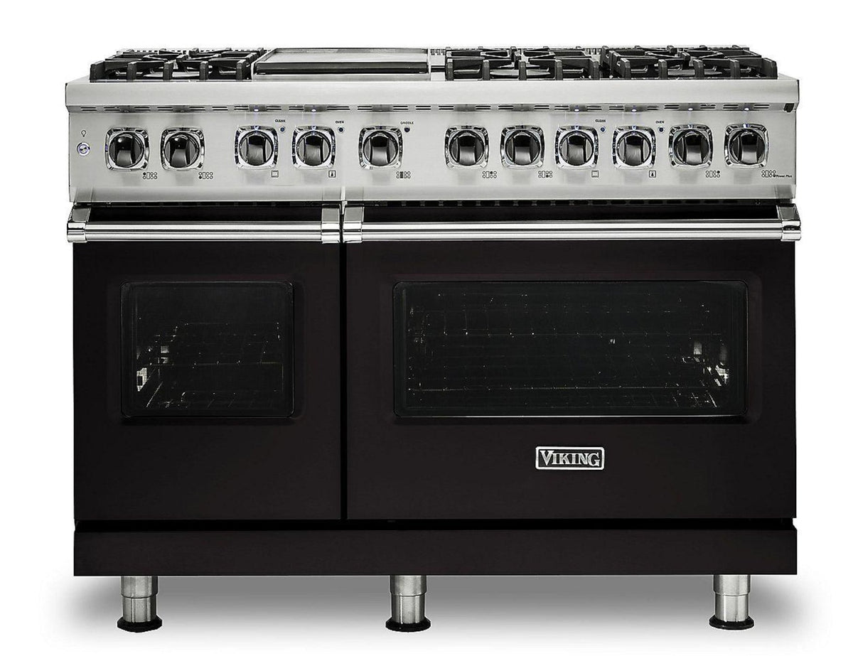 Klein Tools VIKING 48" Dual Fuel Range - Viking 5 Series Black - VDR5486GONLP