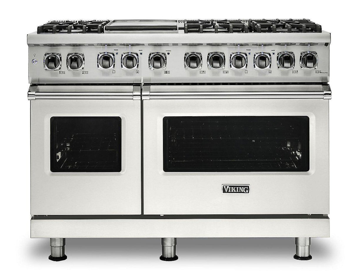 Klein Tools VIKING 48" Dual Fuel Range - Viking 5 Series White - VDR5486GPW