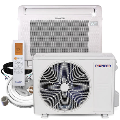 Pioneer 18,000 BTU 22.4 SEER2 Floor Console Mini-Split Inverter++ Energy-Star Air Conditioner Heat Pump System Full Set 230V - FYB018GMFILCAD-10