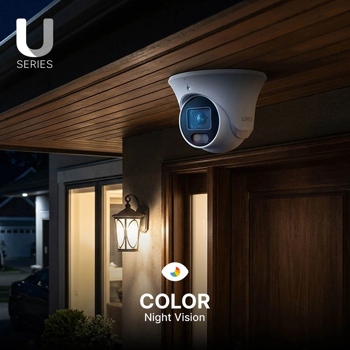 Lorex Connect U Series 4K 8-Channel Wired NVR System with U3 2K+ PoE Turret Cameras - 2TB (Cables not included)