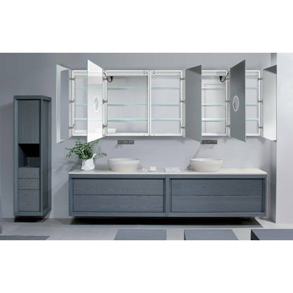Krugg Svange 10236DLLRRR 102â€³ X 36â€³ LED Medicine Cabinet  with Dimmer & Defogger SVANGE10236DLLRRR - Backyard Provider