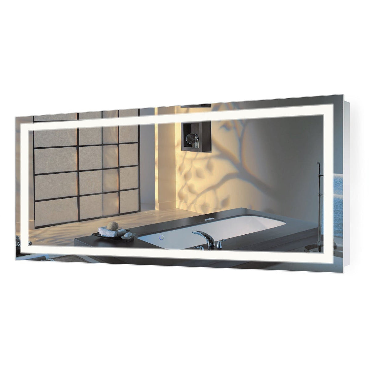 Krugg Icon 60â€³ X 30â€³ LED Bathroom Mirror with Dimmer and Defogger ICON6030 - Backyard Provider