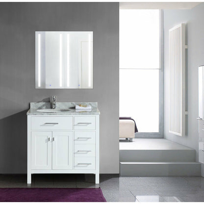 Krugg Kinetic 30â€³ x 30" LED Medicine Cabinet  with Dimmer & Defogger KINETIC3030 - Backyard Provider