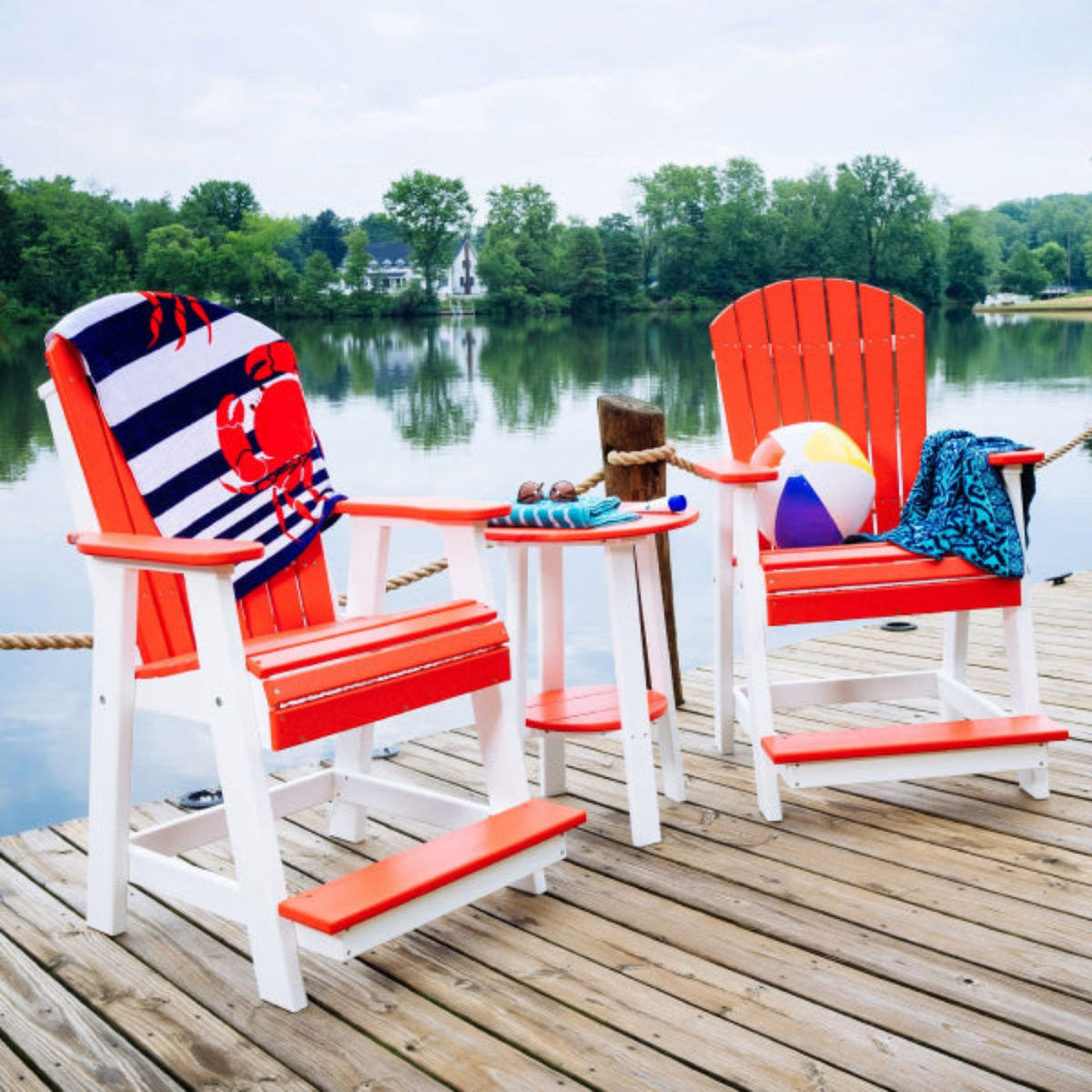 LuxCraft Adirondack Outdoor Poly Balcony Chair - PABCABB