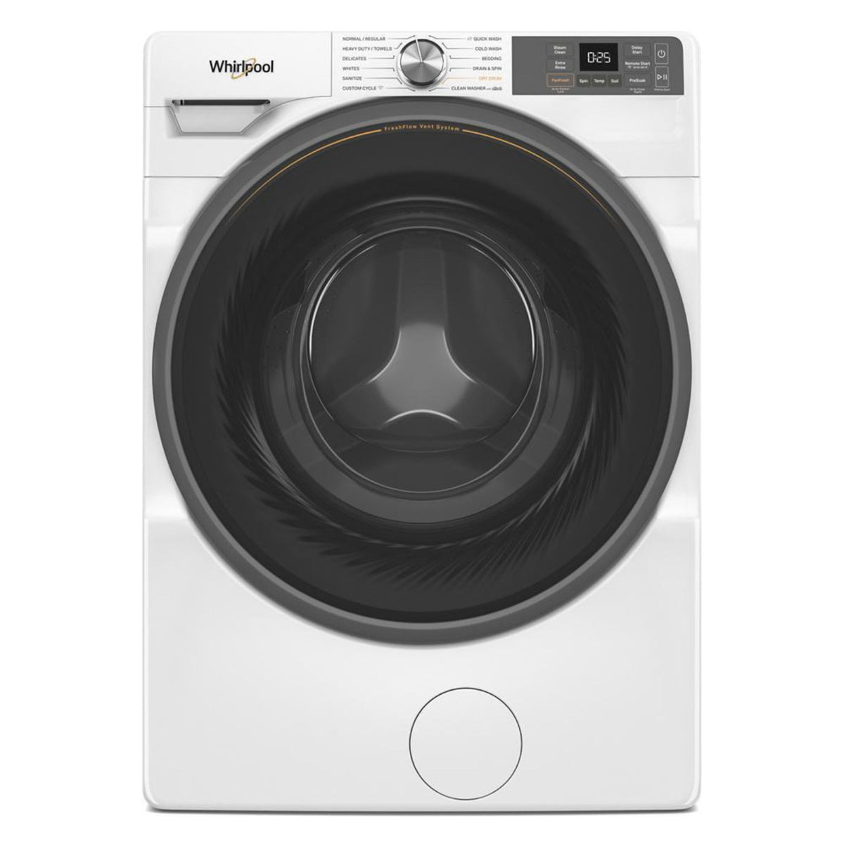 WHIRLPOOL 4.5 cu. ft. Smart Front Load ENERGY STAR® Washer with FreshFlow™ Vent System White - WFW5720RW