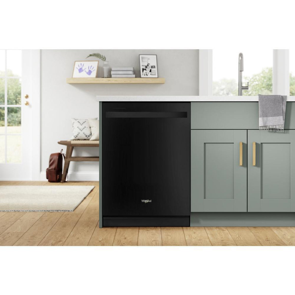 WHIRLPOOL Large Capacity Dishwasher with Tall Top Rack Black - WDT740SALB