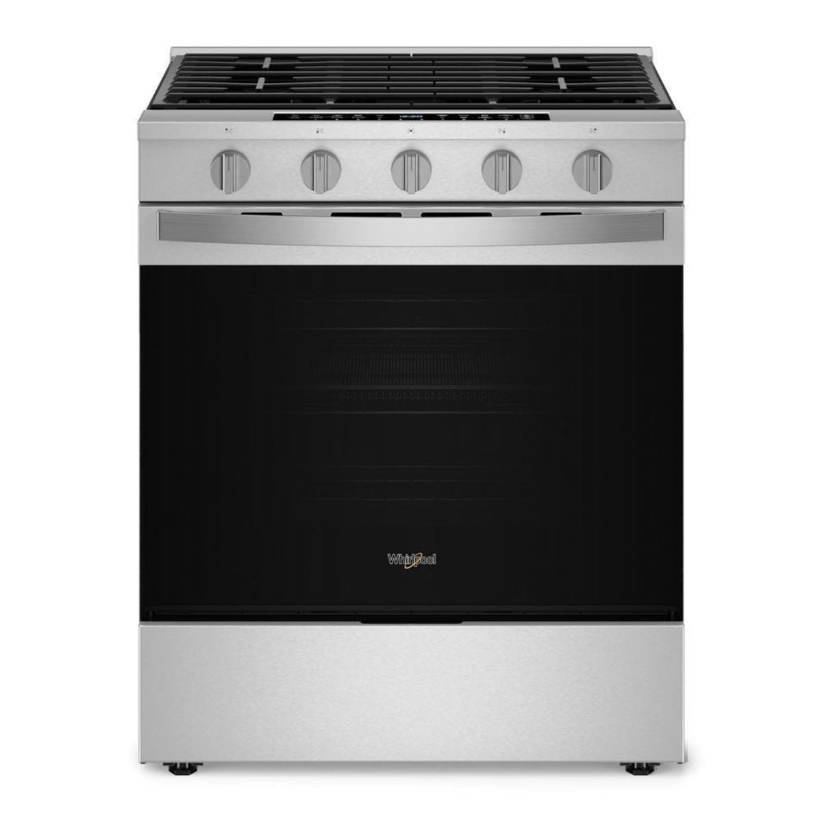 WHIRLPOOL 30-inch Smart Slide In Gas Range with Air Cooking Technology, No Preheat Air Fry, Steam/Self Clean and High Speed Preheat in Stainless Steel - WSGS7530RZ