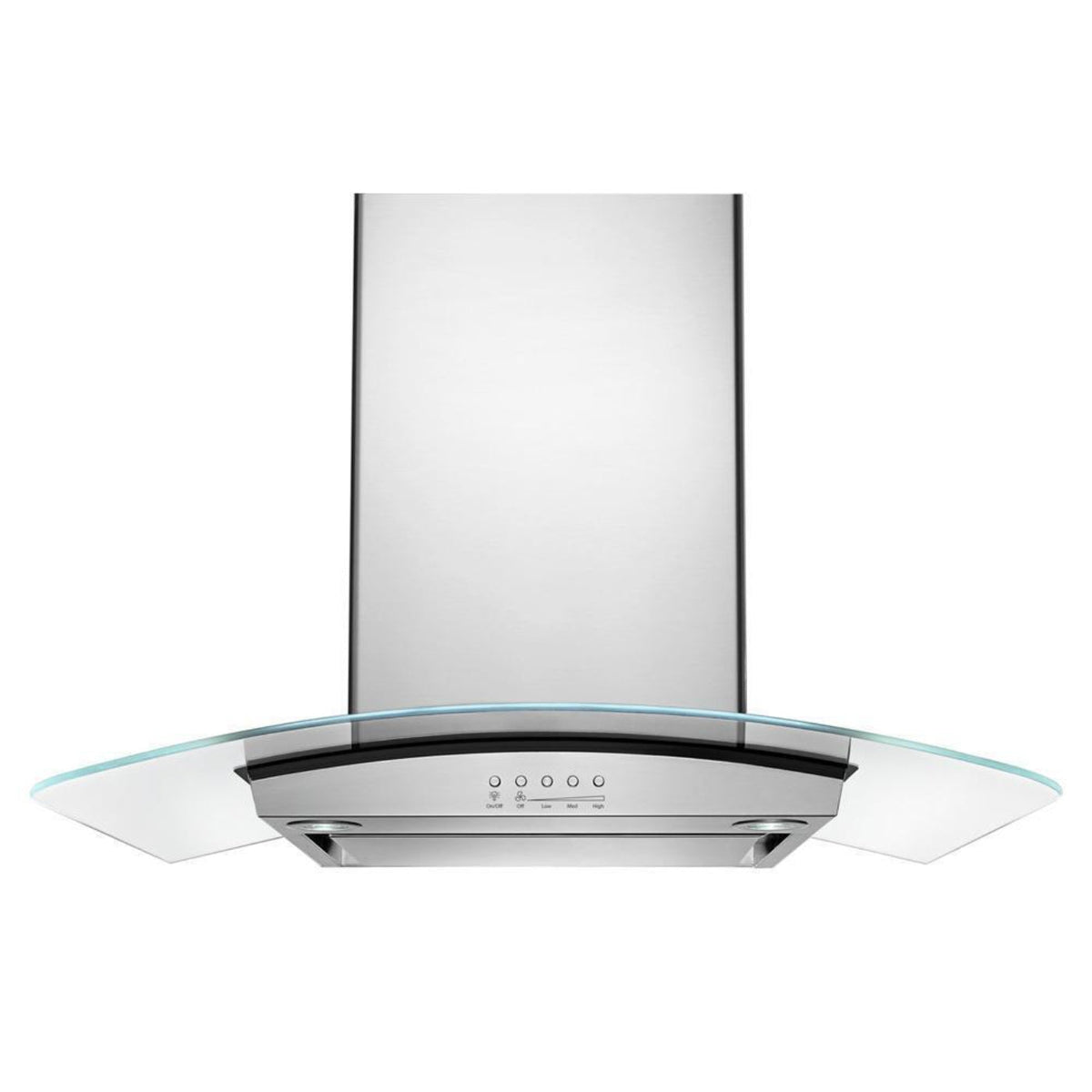 WHIRLPOOL 30" Modern Glass Wall Mount Range Hood in Stainless Steel - WVW75UC0DS