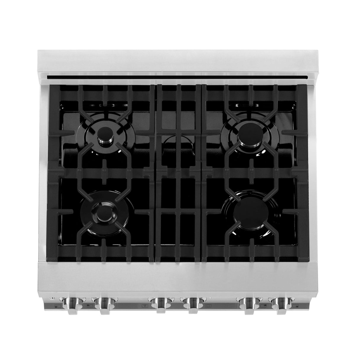 ZLINE Kitchen and Bath 30 in. Professional Gas Burner/Electric Oven Stainless Steel Range with White Matte Door, RA-WM-30