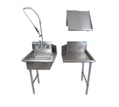 BK Resources BKDTK-48-L-G Compartment Sinks - BKDTK-48-L-G