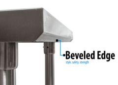 BK Resources QVTR5-2424 Stainless Steel Prep Tables