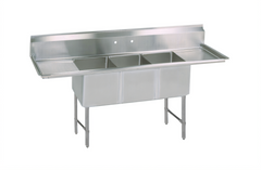 BK Resources BKS6-3-18-14-18TS Compartment Sinks - BKS6-3-18-14-18TS