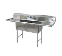 BK Resources BKS-2-18-12-18T Compartment Sinks - BKS-2-18-12-18T