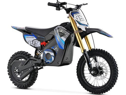 MotoTec 36v 1200w Pro Electric Dirt Bike Lithium Blue