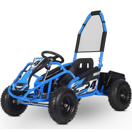 MotoTec Mud Kids Electric 48v 1000w Go Kart Full Suspension Green