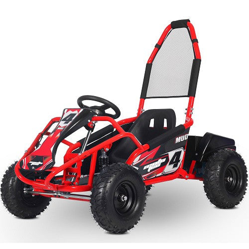 MotoTec Mud Kids Electric 48v 1000w Go Kart Full Suspension Green