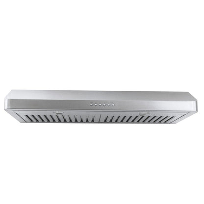 Proline PLJW 185 - Slim Under-Cabinet Range Hood, 600 CFM | Convertible to Ductless, Stainless Steel - PLJW 185.30
