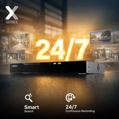 Lorex Connect X Series 4K 8-Channel Wired NVR System with X5 Turret Security Cameras - 2TB (Cables not included)